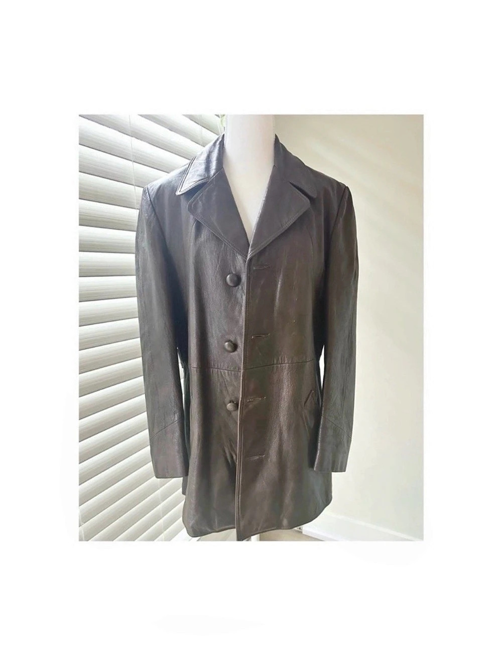 Vintage Esprit Genuine Leather Coat Brown Leather Coat